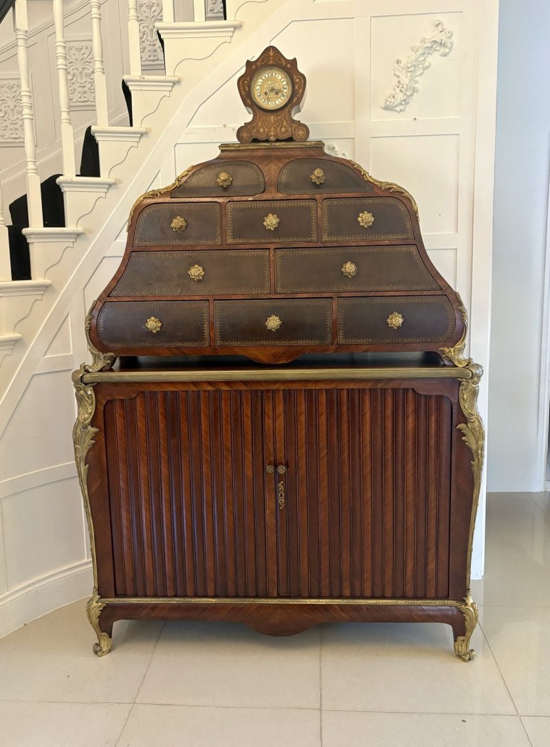 Superb Quality 19th Century Antique French Kingwood and Ormolu Mounted Cartonnier Cabinet - Image 6